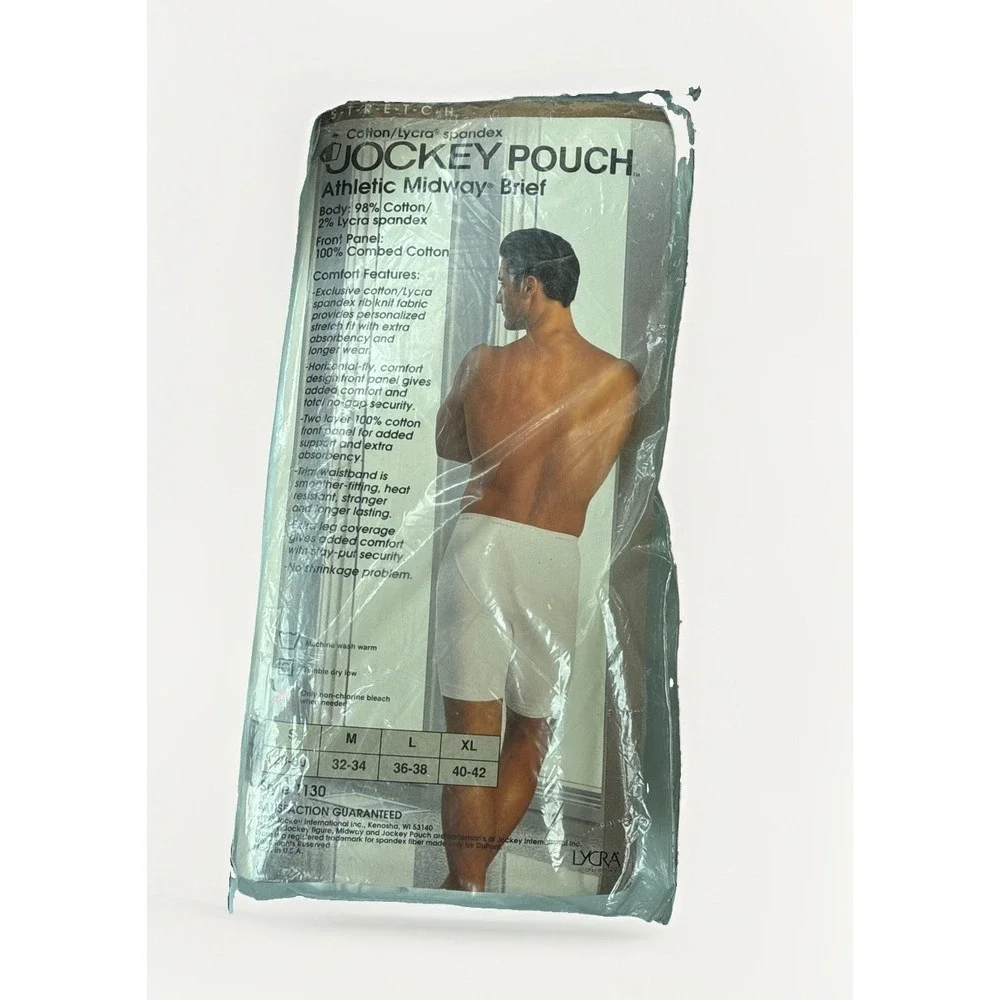 Jockey Pouch Med32-34 Midway Boxer Brief Fly Front Style 1130 VTG 1993 Deadstock